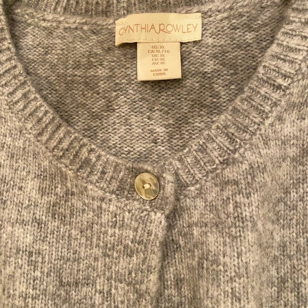 Cynthia Rowley Gray Button-Up Cardigan - Picture 2 of 4
